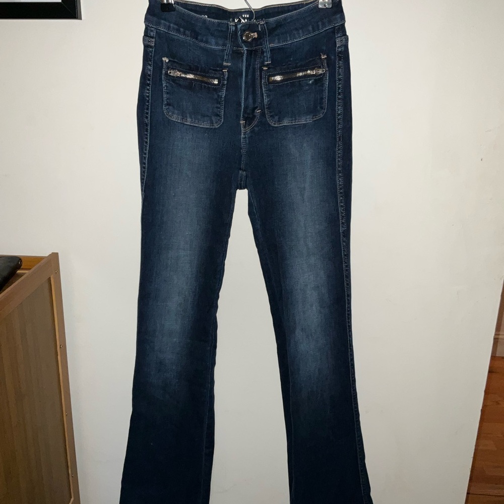 White House Black Market Dark Indigo Flare Jeans